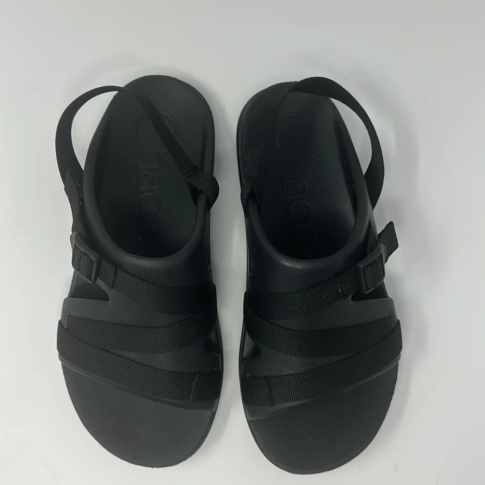 CHACO Black Chillos Sport Rubber Adjustable Strap Sandals Size 11